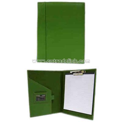 File folder case with clip / letter sized note pad