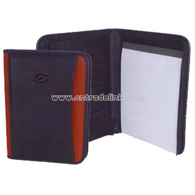 Deluxe zippered padfolio