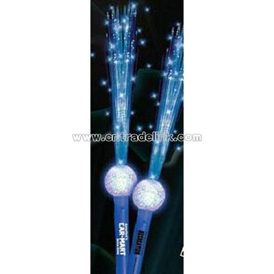 Blue LED Flashing Fiber Optic Wand