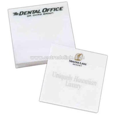 Translucent adhesive memo pad