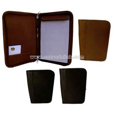 Junior size zippered padfolio