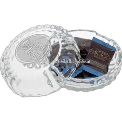 Crystal 4" Round Jewelry Box