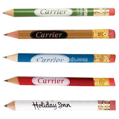 Round Golf Pencil with Eraser