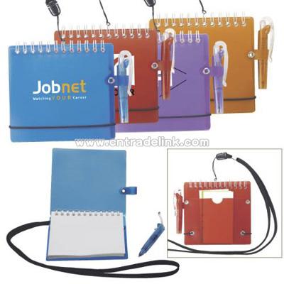 Pocket Spiral Notebook and lanyard