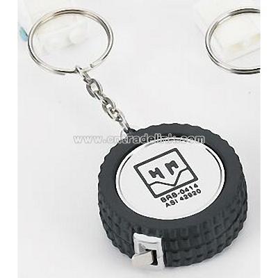 Racing Tire Key Holder/ 3' Retractable Tape Measure