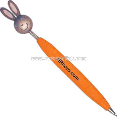 Rabbit - Eco-friendly wooden ballpoint pen with display top