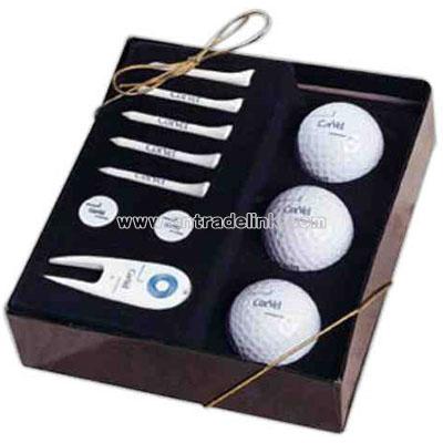 Upscale golfer's gift box