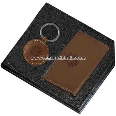 Leather gift set