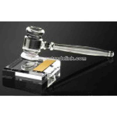 Women's acrylic gavel with sound block set.