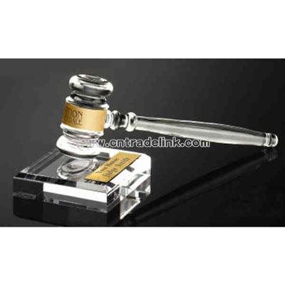 Acrylic gavel with sound block set