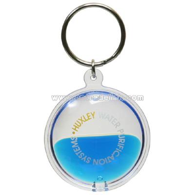 Blue Liquid Aqua Key Chain