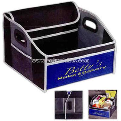 Folding polyester trunk organizer