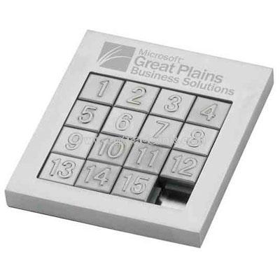 Brushed aluminum executive desktop puzzle game