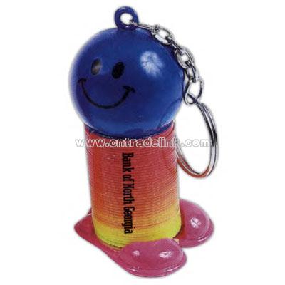 Smiley face spring key holder