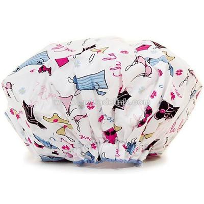 Spa Sister Cotton Bouffant Shower Cap - Lingerie