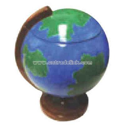 Globe shaped cookie jar