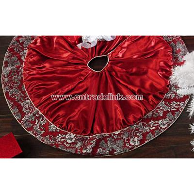 48" Red Christmas Tree Skirt