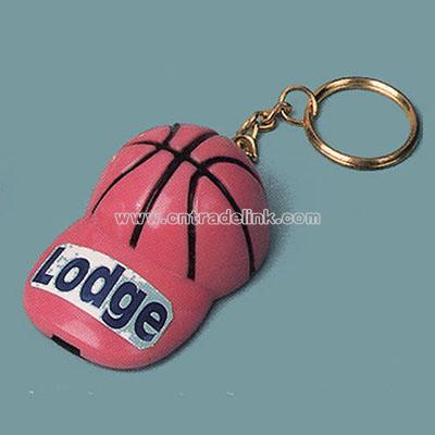 hat shape basketball whistle key chain