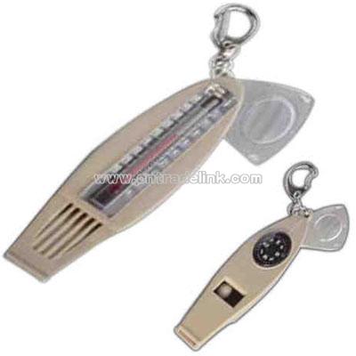 Plastic whistle compass