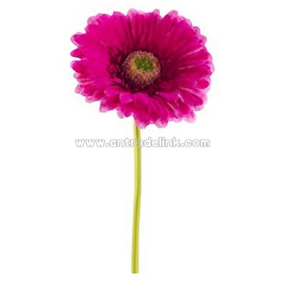 Fuchsia Silk Gerbera Daisy with a 4" Silk Flower on a 9" Stem