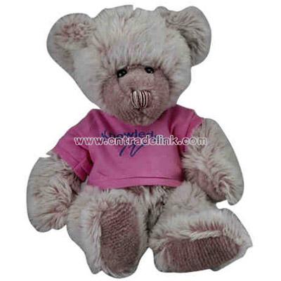 Stuffed 12" rose bear with shirt