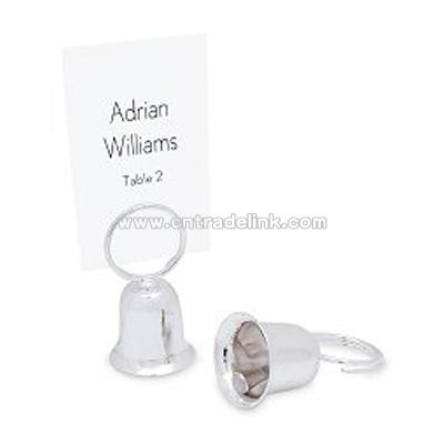 Silver-plated Bell Place Card Holder