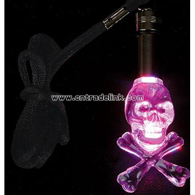 Flashing Crystal Skull Necklace