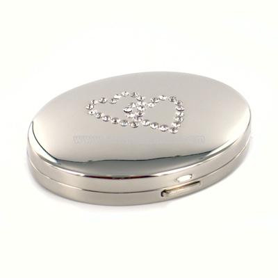 Oval Compact Mirror w/ Swarovski Crystals