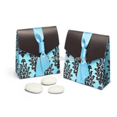 Flourish Favor Boxes - Brown & Turquoise