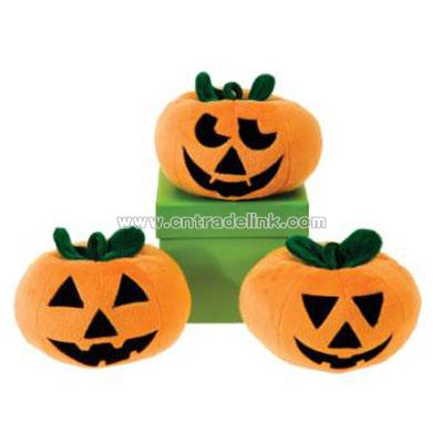 5" 3 Assorted Plush Halloween Pumpkin