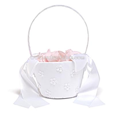 Floral Flower Girl Basket