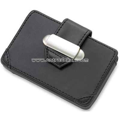 Black PU Leatherette Business Card Case