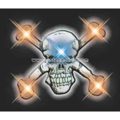 Pirate Skull Flashing Pin