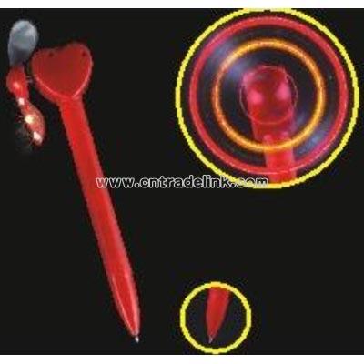 Flashing Heart Fan Pen