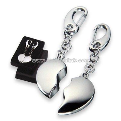 Metal Heart Keyring