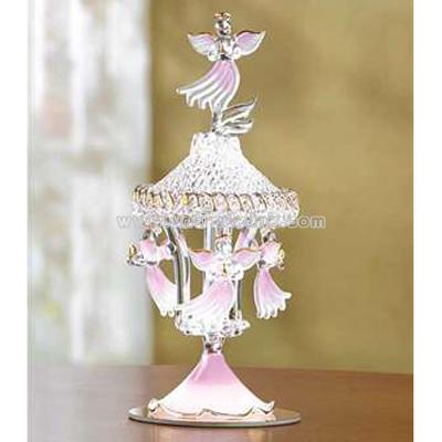 Spun Glass Angel Carousel