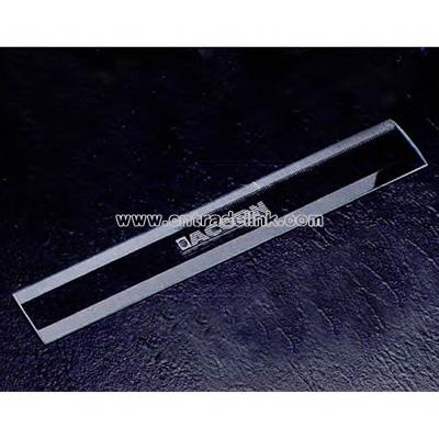 12.25" x 2" - Clear glass ruler