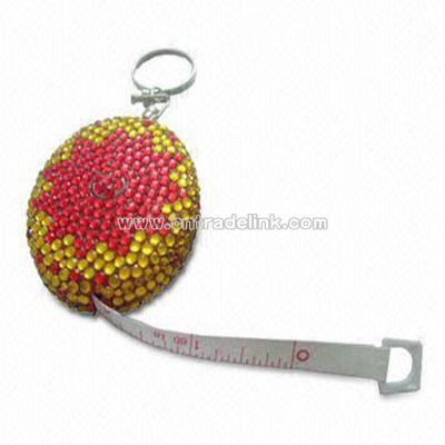 Oval-shaped Measuring Tape with Rhinestones