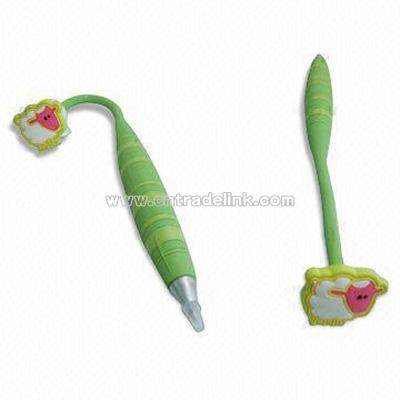 Soft PVC Pen Topper with Cartoon Design