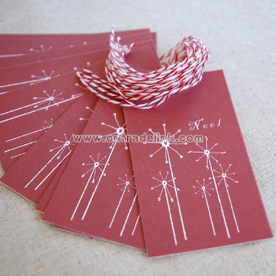 Burgundy Snow Blossom Tags