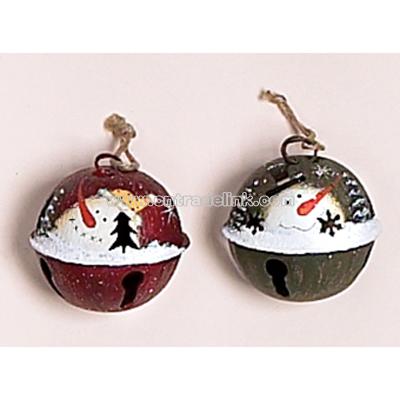 3" Handpainted Tin Jingle Bell Ornament
