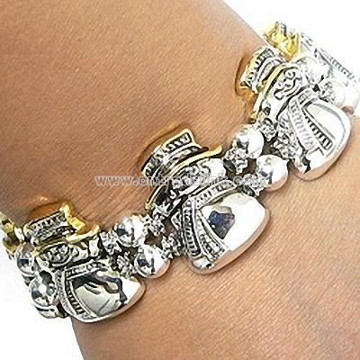 SILVER PLATED SNOWMAN BRACELET