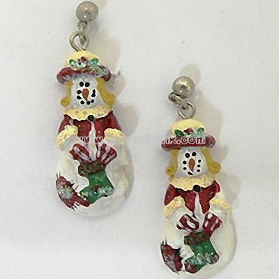 NOSTALGIC SNOWMAN CHRISTMAS EARRINGS