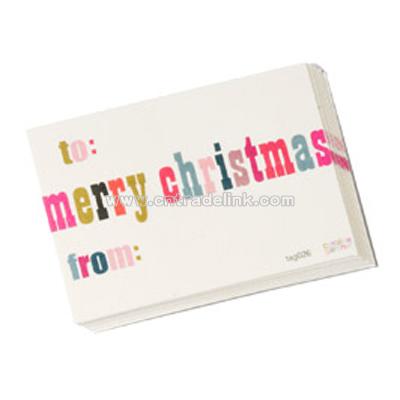 Groovy Merry Christmas Gift Tags