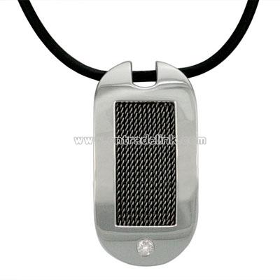 TDW Diamond Dog Tag Necklace