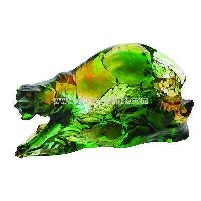 Colored Glaze Crystal Tiger