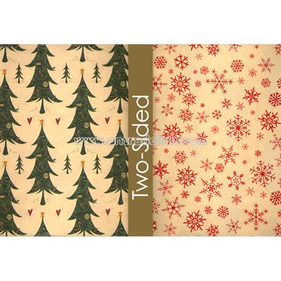 Tree Farm Kraft Reversible Wrapping Paper