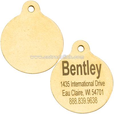 Personalized Solid Brass ID Tag