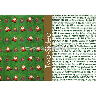 Mini Santas Reversible Wrapping Paper