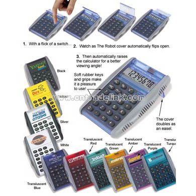 8 digit Flipp open Calculator with rubber grip